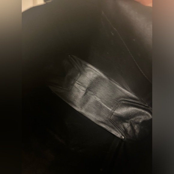 ZARA- white vegan leather open tote with strap - Picture 6 of 9